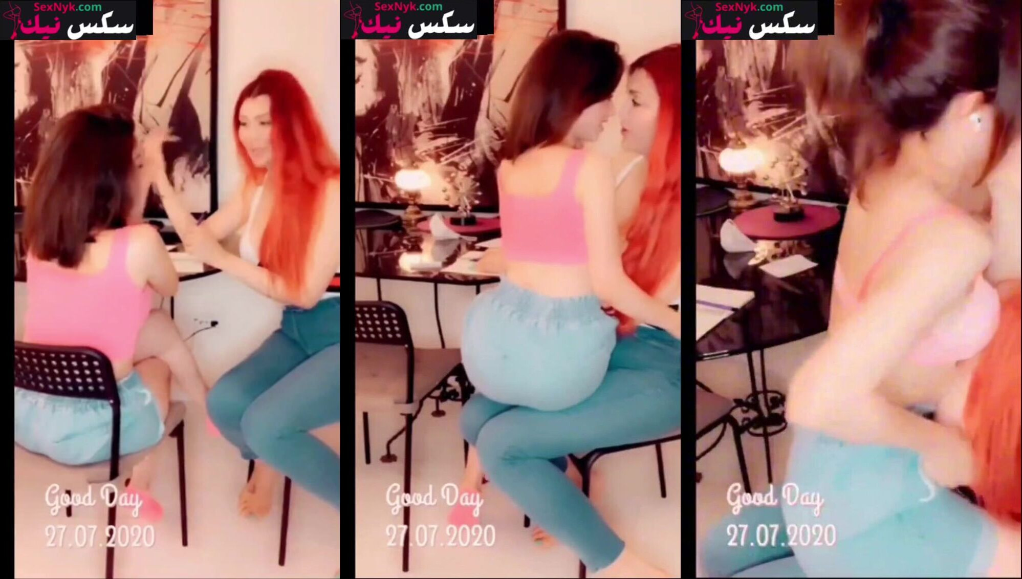 سكس سحاق العمة رولا والطالبة الهائجة فشخين كس بعض هيجان