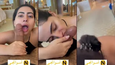 خليجية حبيبها يصورها وهي تمصله زبه الكبير