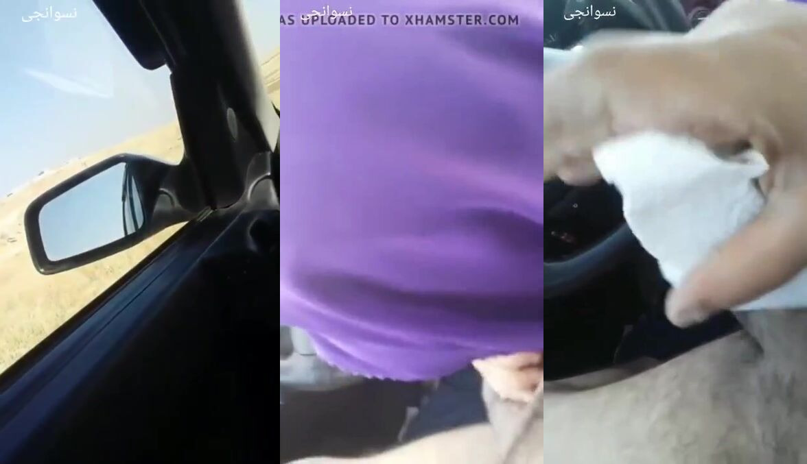 شرموطة صاحب جوزها بيديها زبه في العربية وتمصله