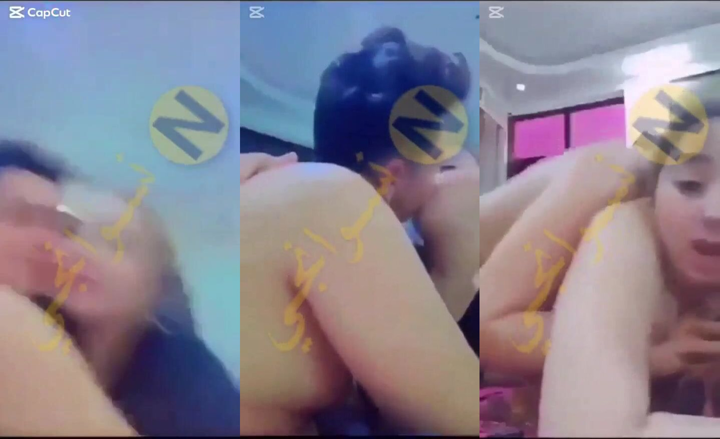 لبوة خليجية بتبوس عشيقها وهي بتتناك على السرير