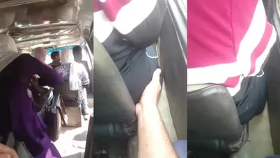 ماسك طيظ البنت وهي عارفة وساكتة في المواصلات