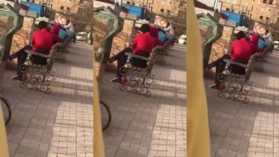 شاب ماسك بنت في الحديقة وهاريها بوس وتقفيش ويتصور