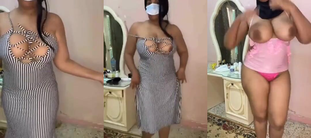 خليجية بتدلع للزبون وترقص وتعرض جسمها وبزازها الكبيرة