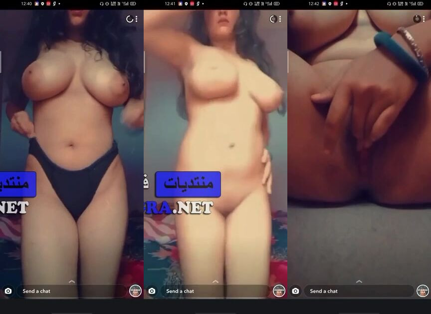 البت بزازها وجسمها نار واقفه تتصور وهيجانة على الاخر