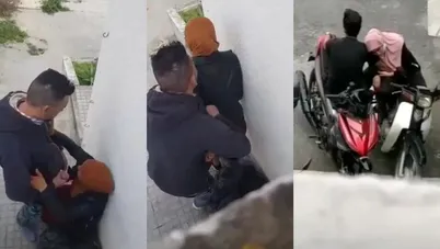 مصرية محجبة بتتفضح وحبيبها بينيكها خلفي في الشارع