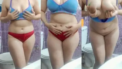 مربربة دخلت الحمام وقلعت الهدوم وفاشخه بزازها تقفيش